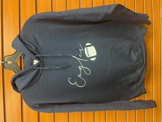 Dark Blue Cursive 'Eagles' Hoodie
