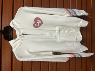LN Heart White Zip Up