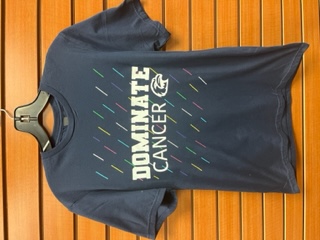 Dominate Cancer Navy Long Tee