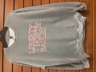 Liberty North Eagles Red and Grey Heathered Crewneck