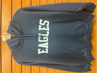 Bold 'Eagles' Navy Hoodie