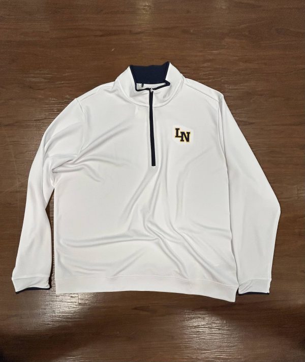 White 1/4 Zip up Pullover