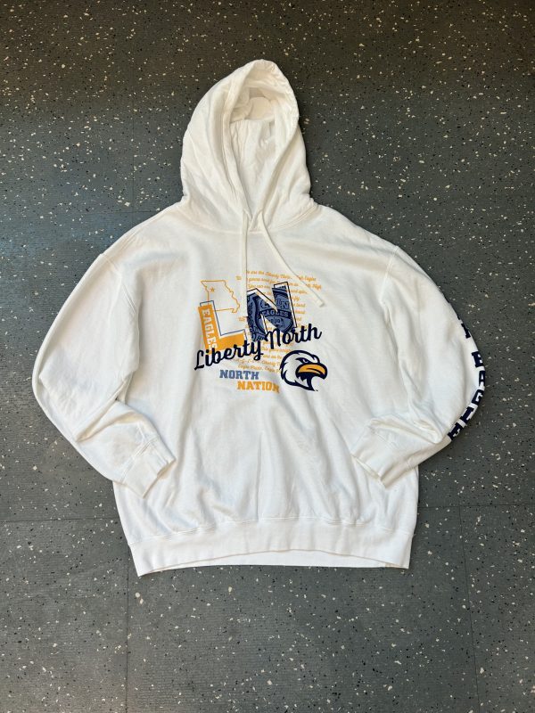 White Big Graphic Hoodie